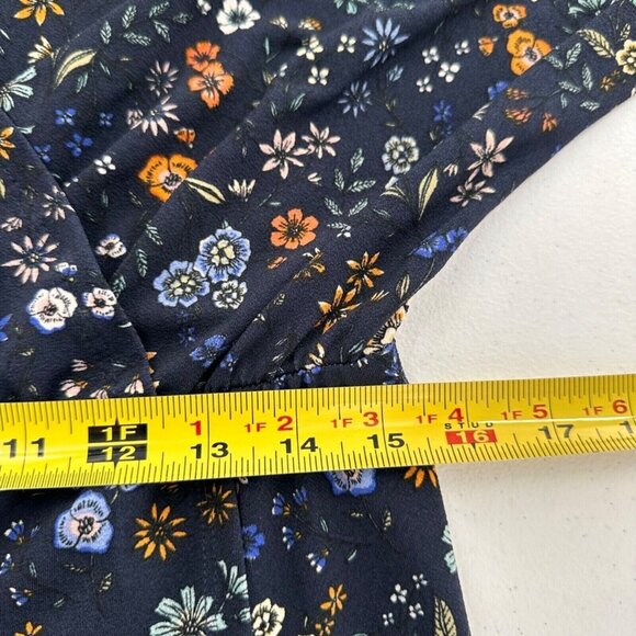 H&M Floral Midi Dress Large Elastic Waist Lightweight Romantic Boho Whimsigoth a - Picture 11 of 11